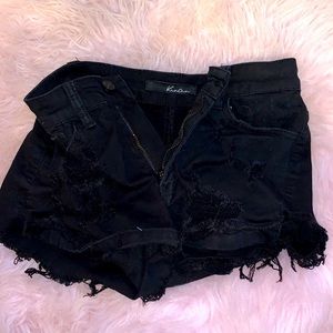 kancan black stretchy shorts